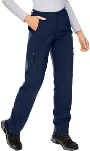toomett womens snow pants waterproof hiking pants insulated snowboard outdoor softshell ski pants zipper pockets6080navy18